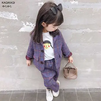2019 girls spring clothing set long-sleeved plaid coat + pants clothes sets kids children Leisure Suit autumn
2019 girls spring clothing set long-sleeved plaid coat + pants clothes sets kids children Leisure Suit autumn
