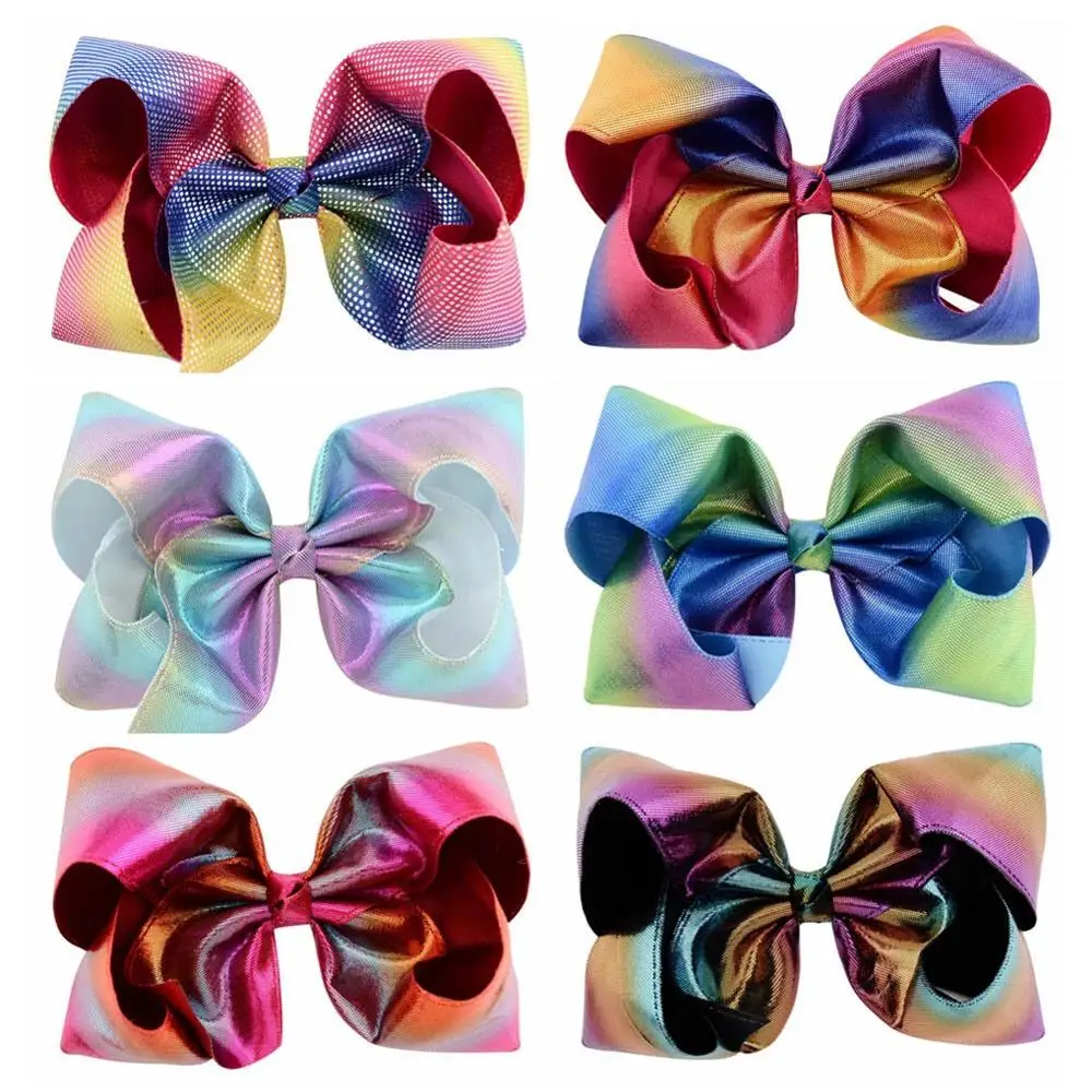 8" Hair Accessories Jumbo Hair Bows Girls Laser Color Hair Bow Hair Clip Handmade Ribbon Children Hairgrips 
8" Hair Accessories Jumbo Hair Bows Girls Laser Color Hair Bow Hair Clip Handmade Ribbon Children Hairgrips