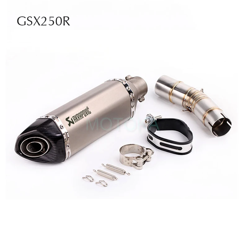 Laser 370mm Universal Motorcycle Akrapovic Exhaust System GSX250R Muffler Pipe Carbon Fiber Tip Small Hexagonal Scooter Silencer
Laser 370mm Universal Motorcycle Akrapovic Exhaust System GSX250R Muffler Pipe Carbon Fiber Tip Small Hexagonal Scooter Silencer