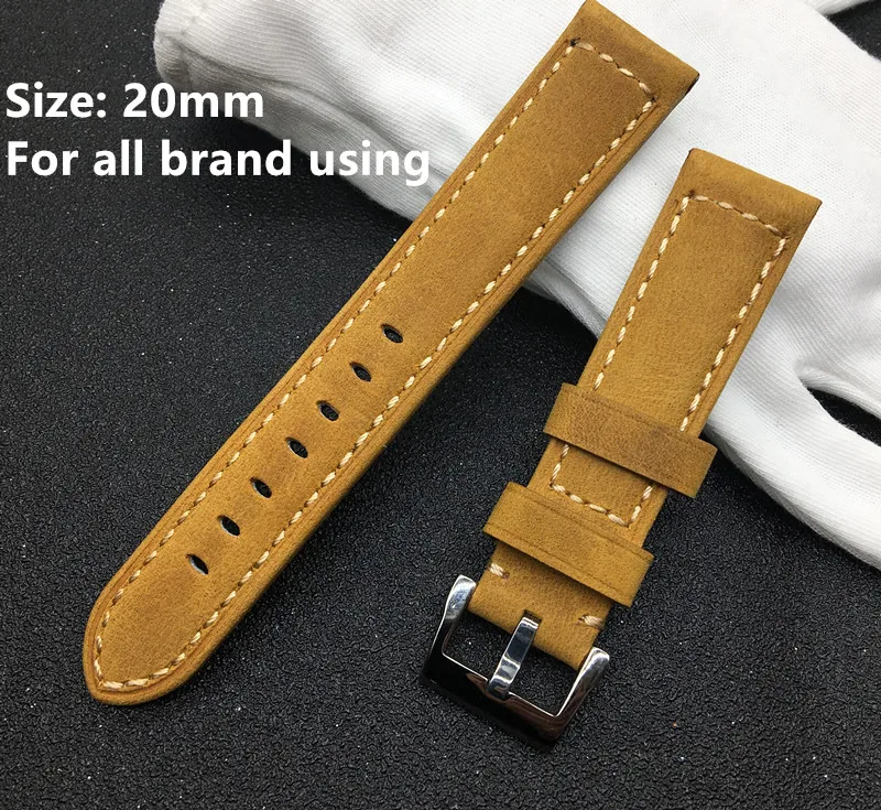 Top quality 20mm Handmade Italian Brown Vintage Genuine Leather Watch Band Strap Watchband for tudor Seiko Omega for Breitling
Top quality 20mm Handmade Italian Brown Vintage Genuine Leather Watch Band Strap Watchband for tudor Seiko Omega for Breitling