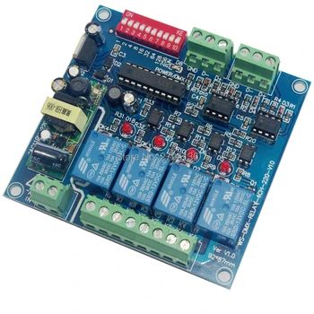 AC110V~220V 4CH RELAY DMX512 DECODER led Converter 4 Group Relay switch channel Relay module Controller 4A DMX-RELAY-4CH-220-BAN
AC110V~220V 4CH RELAY DMX512 DECODER led Converter 4 Group Relay switch channel Relay module Controller 4A DMX-RELAY-4CH-220-BAN