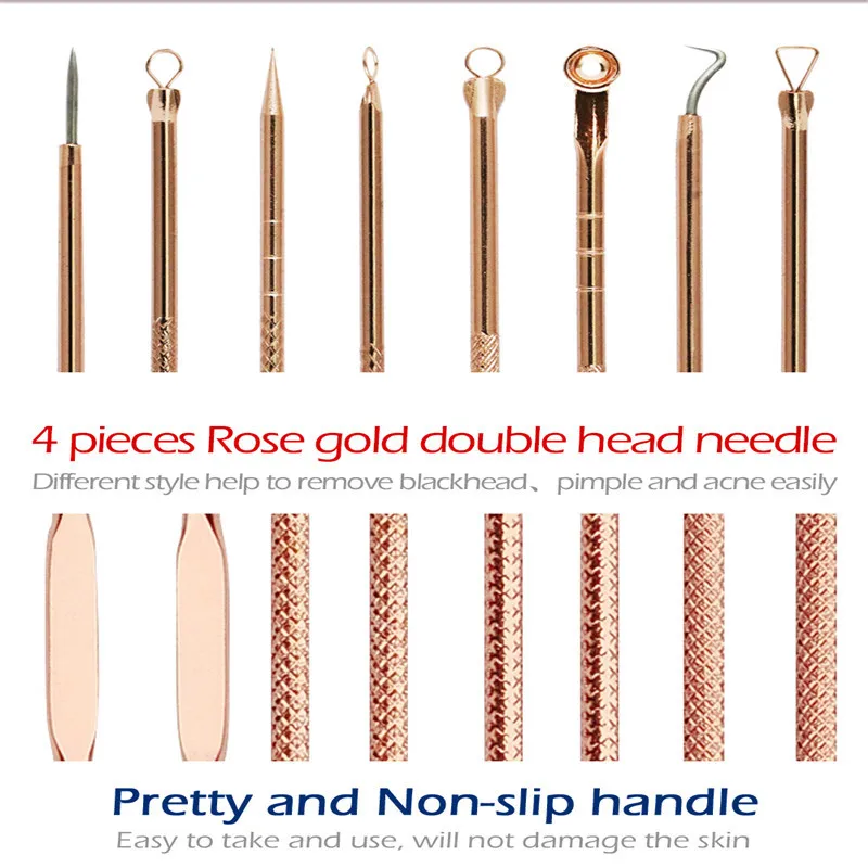 Pimple Spot Blackhead Extractor Facial Cleanser Beauty Clean Care Tools Easy To Use Pink Gold Acne Blackhead Remover Needles
Pimple Spot Blackhead Extractor Facial Cleanser Beauty Clean Care Tools Easy To Use Pink Gold Acne Blackhead Remover Needles