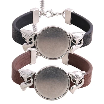 5pcs fit 25mm Two color Fox Round cabochon bracelet blanks diy PU leather bracelets base settings for jewelry making
5pcs fit 25mm Two color Fox Round cabochon bracelet blanks diy PU leather bracelets base settings for jewelry making
