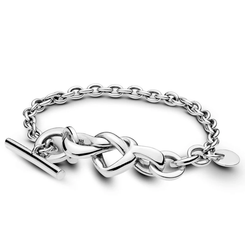 Free Shipping Authentic 925 Sterling Silver Knotted Heart Bracelets Fit European Charm Beads Pan Bracelet For Women DIY Jewelry
Free Shipping Authentic 925 Sterling Silver Knotted Heart Bracelets Fit European Charm Beads Pan Bracelet For Women DIY Jewelry