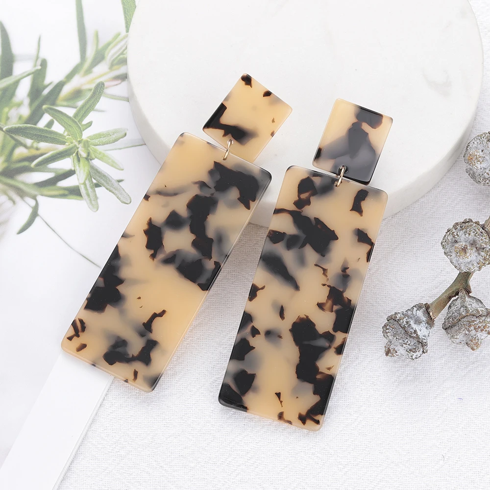 Tortoiseshell Geometric Brincos Acrylic Drop Earrings For Women Long Square Leopard Rectangle Statement Eardrop Resin Jewelry
Tortoiseshell Geometric Brincos Acrylic Drop Earrings For Women Long Square Leopard Rectangle Statement Eardrop Resin Jewelry