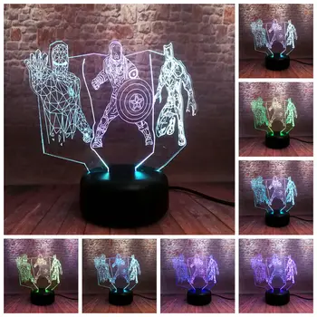 Avengers End game Figma 3D NightLight LED 7 Mixed Colors Changing Light Marvel Iron Man Captain America Black Panther Figure Toy
Avengers End game Figma 3D NightLight LED 7 Mixed Colors Changing Light Marvel Iron Man Captain America Black Panther Figure Toy