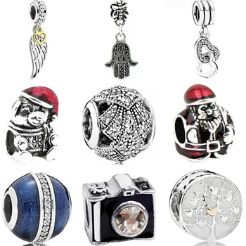 Enamel Hamsa Hand Wings Snowflake Flowers Crystal Beads Charms Fit Original Pandora Bracelets for Women Birthday Jewelry Bijoux
Enamel Hamsa Hand Wings Snowflake Flowers Crystal Beads Charms Fit Original Pandora Bracelets for Women Birthday Jewelry Bijoux