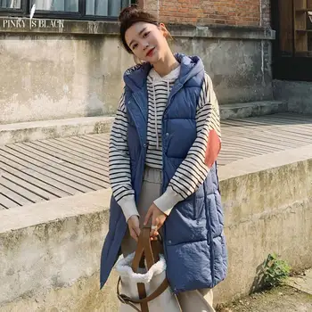 PinkyIsBlack 2019 Autumn Winter Cotton Vest Women Ladies Casual Waistcoat Female Sleeveless Hooded Slim Warm Long Vest Jacket
PinkyIsBlack 2019 Autumn Winter Cotton Vest Women Ladies Casual Waistcoat Female Sleeveless Hooded Slim Warm Long Vest Jacket