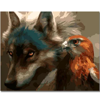 WEEN Wolf And Eagle-DIY Framed Oil Painting By Numbers kit, Wall Art Pictures, Canvas Paint By Numbers For Living Room 40x50cm
WEEN Wolf And Eagle-DIY Framed Oil Painting By Numbers kit, Wall Art Pictures, Canvas Paint By Numbers For Living Room 40x50cm