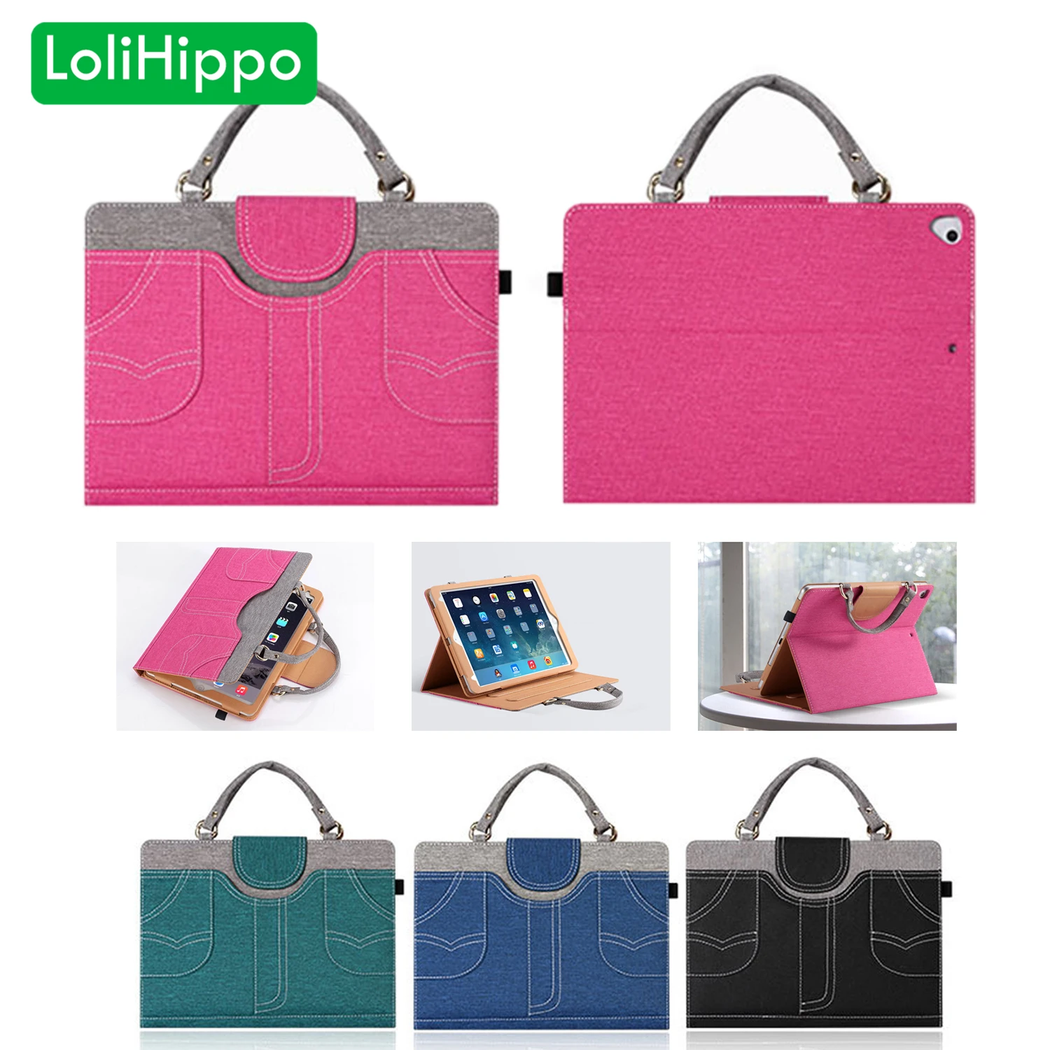 LoliHippo Patchwork Nylon Tablet Case with Handle Chain for Apple iPad Pro 9.7" 10.5" A1675 A1709 Cute Pad Protective Bag
LoliHippo Patchwork Nylon Tablet Case with Handle Chain for Apple iPad Pro 9.7" 10.5" A1675 A1709 Cute Pad Protective Bag