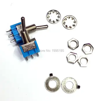 

10PCS Mini 3A/6A 250V/125V SPDT MTS-102 3 Pin 2 Position On-on Toggle Switches Practic
