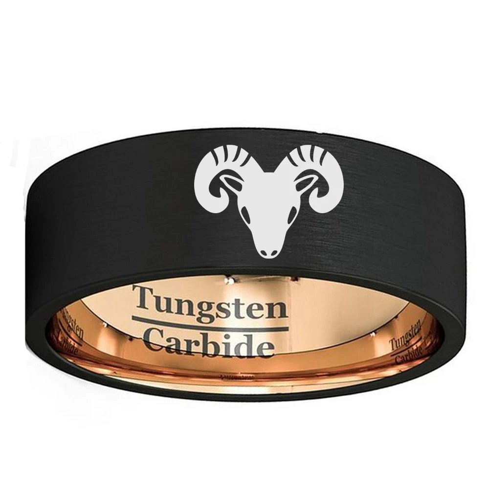 Custom Aries Aquarius Cancer Ring 8mm Black & Rose Gold Tungsten Wedding Band Valentines Gift for Men Size 7 to 13
Custom Aries Aquarius Cancer Ring 8mm Black & Rose Gold Tungsten Wedding Band Valentines Gift for Men Size 7 to 13