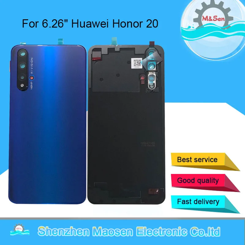 Original M&Sen For 6.26" Huawei Honor 20 3D Glass Back Battery Cover Case+Camera Frame+Glass Lens+Flash+3M Sticker For Honor 20
Original M&Sen For 6.26" Huawei Honor 20 3D Glass Back Battery Cover Case+Camera Frame+Glass Lens+Flash+3M Sticker For Honor 20