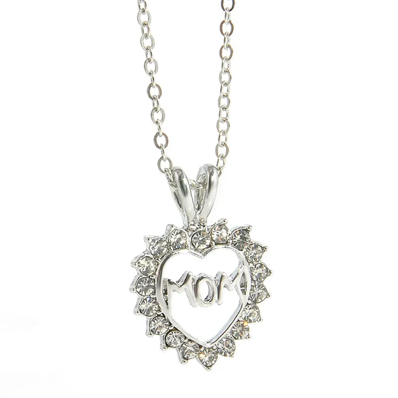 Unique Design Necklace For Women Mother's Day Gift For MOM Hollow Out Silver Alloy Crystal Heart Pendant Necklace#ES40 
Unique Design Necklace For Women Mother's Day Gift For MOM Hollow Out Silver Alloy Crystal Heart Pendant Necklace#ES40