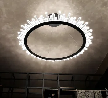 Post modern simplicity creative personality crystal living room dining room study room iron pendant lamp
Post modern simplicity creative personality crystal living room dining room study room iron pendant lamp