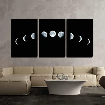 3 Piece Canvas Wall Art Nine Phases of the Full Growth Cycle of the Moon Isolated on Black Background Modern Home Decor
3 Piece Canvas Wall Art Nine Phases of the Full Growth Cycle of the Moon Isolated on Black Background Modern Home Decor