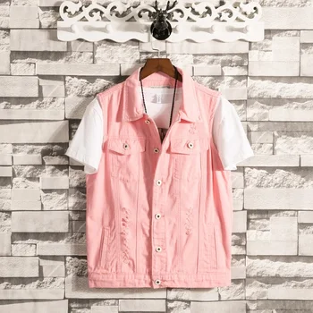 White Denim Vest Men Distressed Solid Color Pockets Cowboy Clothing M-4XL
White Denim Vest Men Distressed Solid Color Pockets Cowboy Clothing M-4XL
