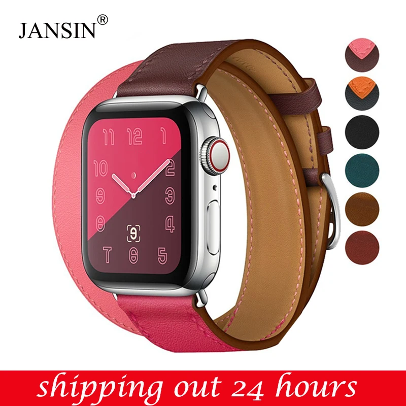 JANSIN Genuine Leather band for apple watch band 44mm 40mm 42mm 38mm bracelet watchband Double Tour strap for iwatch 4/3/2/1
JANSIN Genuine Leather band for apple watch band 44mm 40mm 42mm 38mm bracelet watchband Double Tour strap for iwatch 4/3/2/1