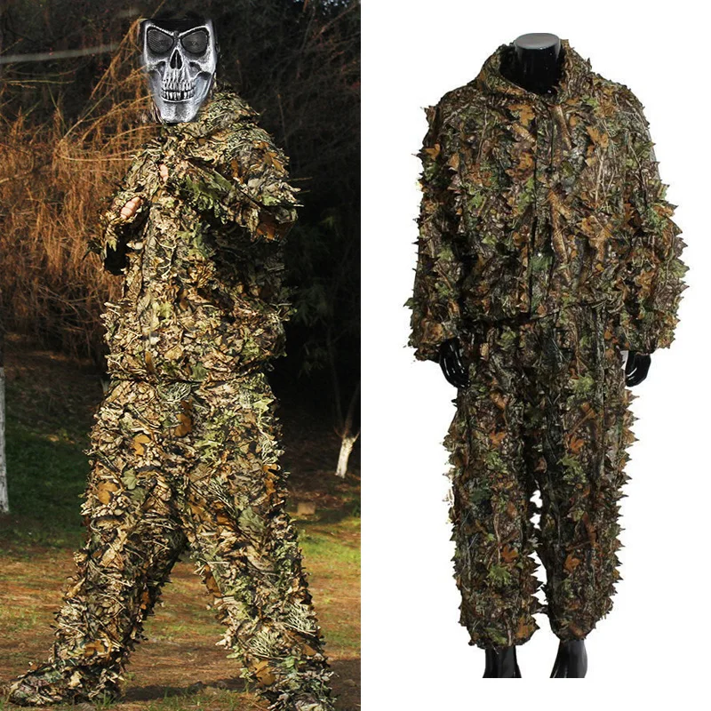 Tactical Camouflage Hunting Clothes Ghillie Suit 3D Camo Jungle Woodland Birdwatching Clothing Sniper Airsoft Jacket And Pants
Tactical Camouflage Hunting Clothes Ghillie Suit 3D Camo Jungle Woodland Birdwatching Clothing Sniper Airsoft Jacket And Pants