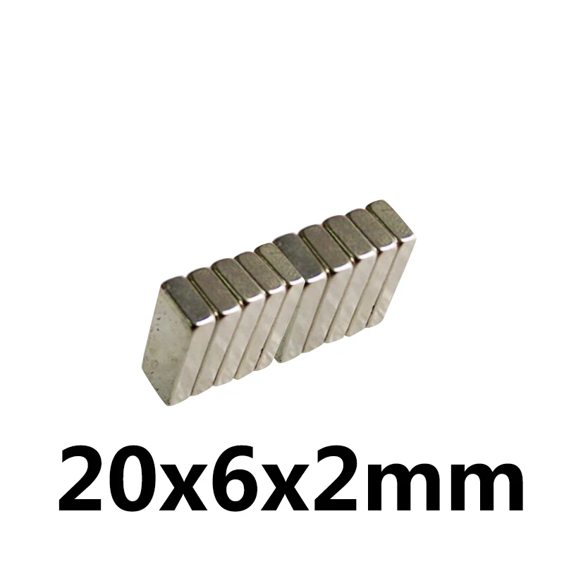 10pcs High Powerful Grade N35 Square Cube Neodymium Magnets Block 20x6x2mm For Industry Tools
10pcs High Powerful Grade N35 Square Cube Neodymium Magnets Block 20x6x2mm For Industry Tools