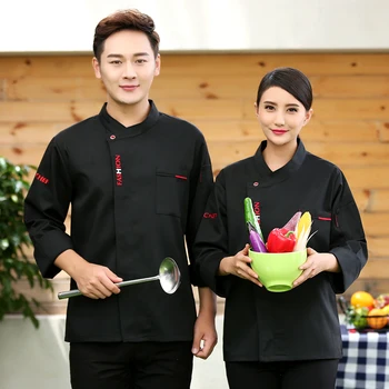 Newly Fashion Long Sleeve Chef's Jacket Restaurant Hotel Uniform Kitchen Unisex Barkey Work Clothes Men Cooker Coat Overalls
Newly Fashion Long Sleeve Chef's Jacket Restaurant Hotel Uniform Kitchen Unisex Barkey Work Clothes Men Cooker Coat Overalls