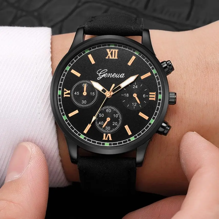 2019 Military Leather Business Quartz Watches Men Top Brand Sport Casual Wristwatch Relogio Masculino clock | Наручные часы
