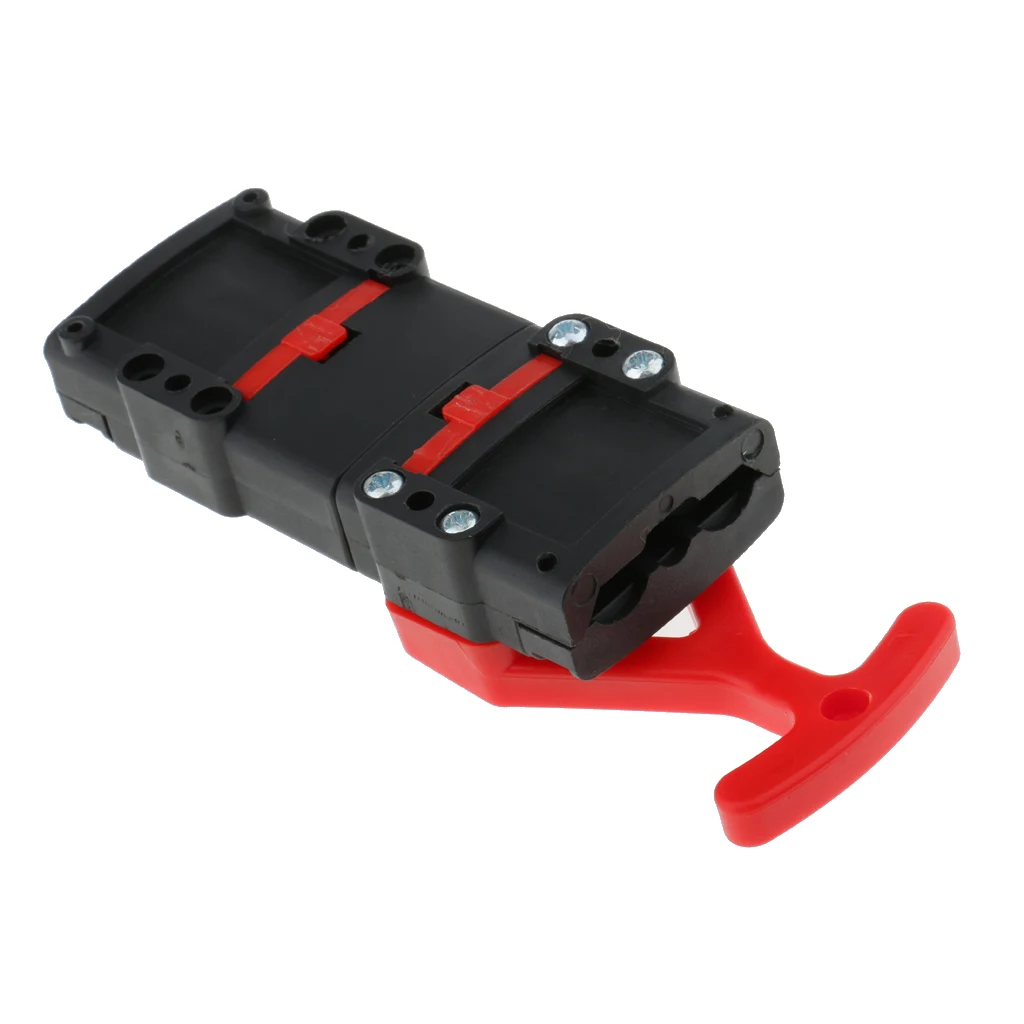 80A Battery Connect Wire Harness Disconnect Forklift Connector Handle Auto Replacement Part 4.7x2.0inch Black 80A Battery Connect Wire Harness Disconnect Forklift Connector Handle Auto Replacement Part 4.7x2.0inch Black
