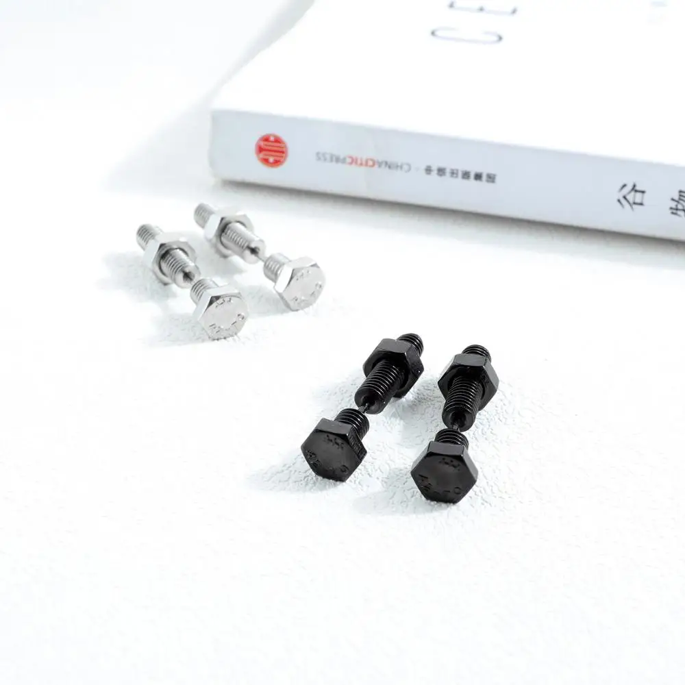 Bolt Screw and Hexagon Knot Screw on Stud Earrings in Stainless Steel 3D Earrings Hardware Tool Earrings Gothic Jewelry
Bolt Screw and Hexagon Knot Screw on Stud Earrings in Stainless Steel 3D Earrings Hardware Tool Earrings Gothic Jewelry