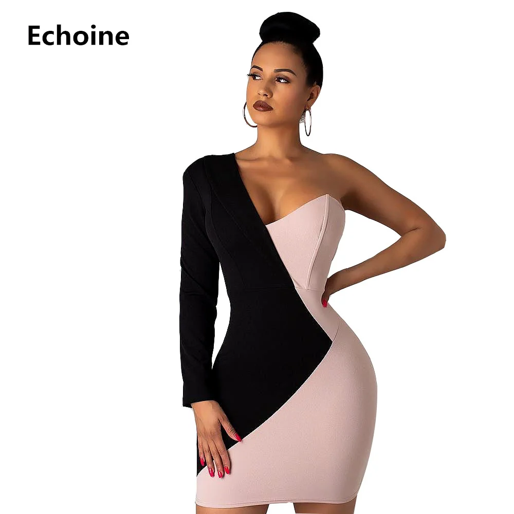 Sexy One Shoulder Elegant Dress Slim Bodycon Mini Dress Woman Business OL Dresses Sexy Sheath Party Dress Club Outfit Vestidos
Sexy One Shoulder Elegant Dress Slim Bodycon Mini Dress Woman Business OL Dresses Sexy Sheath Party Dress Club Outfit Vestidos