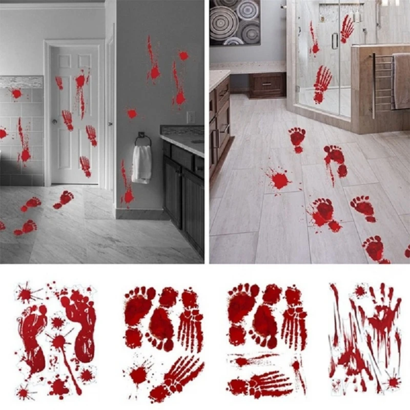 Zombie Handprint Footprint Fingerprint Wall Sticker Halloween Decor Horror Scary Blood Sticker Masquerade Party Supplies
Zombie Handprint Footprint Fingerprint Wall Sticker Halloween Decor Horror Scary Blood Sticker Masquerade Party Supplies