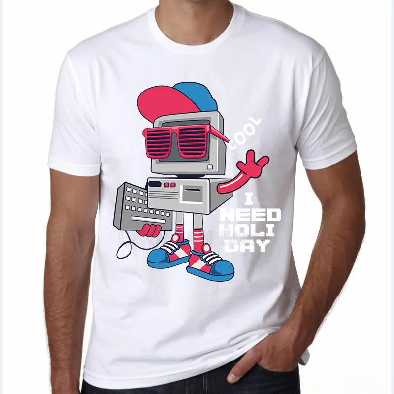 Leoman Азиатский Размеры Hipster милый дизайн мужская футболка с коротким рукавом