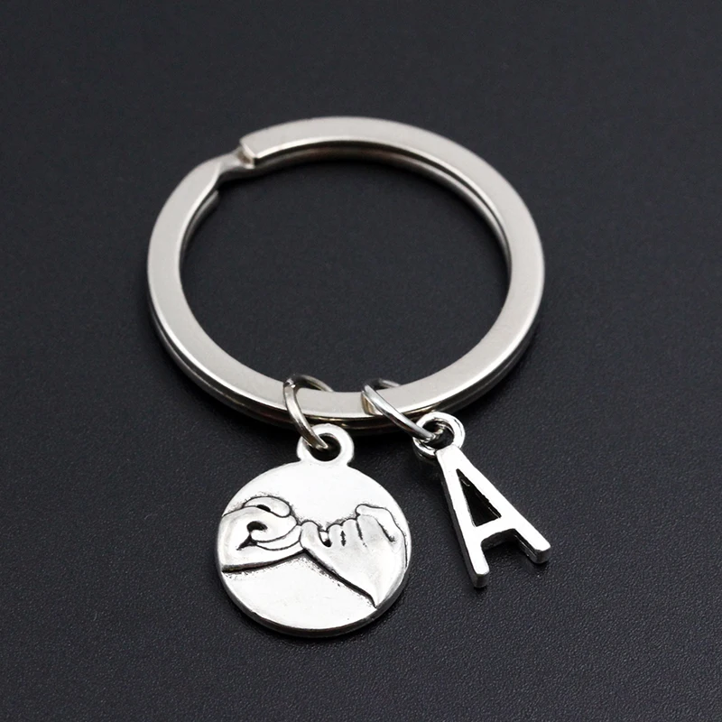 Custom A-Z Initial Letter Pinky Promise DIY Keyring For Best Friend Couple Boyfriend Girlfriend Gift Men Women Fashion Keychain
Custom A-Z Initial Letter Pinky Promise DIY Keyring For Best Friend Couple Boyfriend Girlfriend Gift Men Women Fashion Keychain