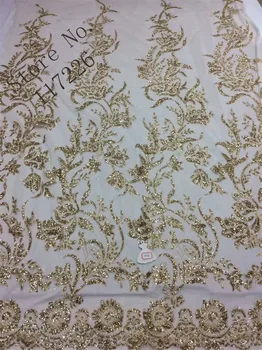 Gold color (5yards/lot) African french lace fabric high quality JRB-56812 African lace glued glitter sequins for party dress
Gold color (5yards/lot) African french lace fabric high quality JRB-56812 African lace glued glitter sequins for party dress