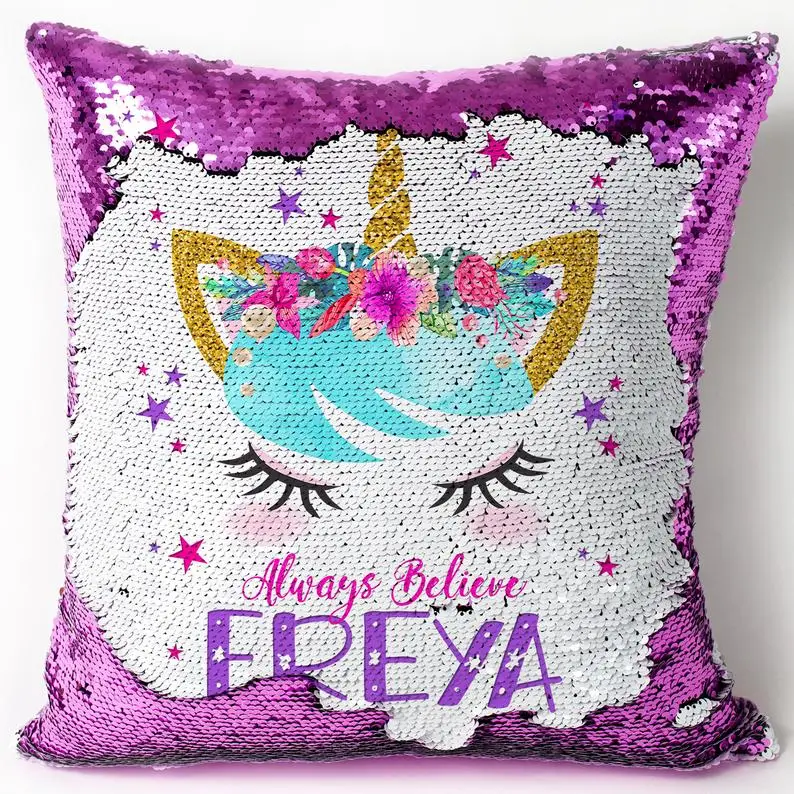 UNICORN Sequin Cushion Cover Magic Reveal Home Decor Sequins Mermaid Pillow Cover
UNICORN Sequin Cushion Cover Magic Reveal Home Decor Sequins Mermaid Pillow Cover