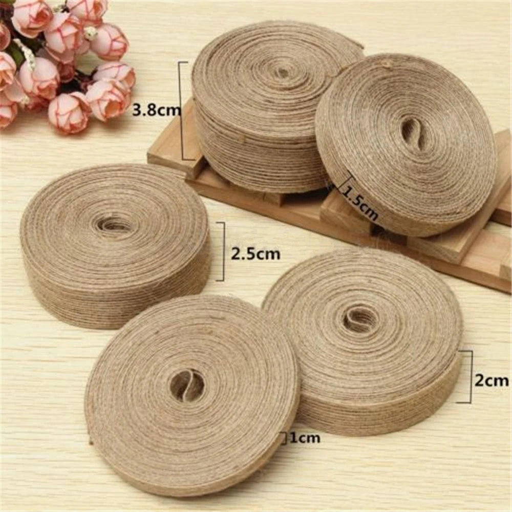 10 Meters 1.5/2.0/3.6CM Jute Ribbon Roll Burlap Fabric For Wedding Flower Wrapping Burlap Ribbon Hessian DIY Supply
10 Meters 1.5/2.0/3.6CM Jute Ribbon Roll Burlap Fabric For Wedding Flower Wrapping Burlap Ribbon Hessian DIY Supply
