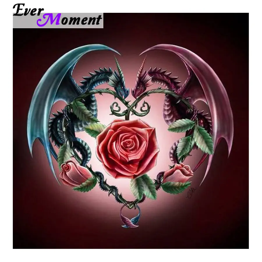 Ever Moment Needlework 5D DIY Diamond Painting Animal Dragon Rose Flower Fantasy Patterns Cross Stitch Mosaic Home decor ASF1025
Ever Moment Needlework 5D DIY Diamond Painting Animal Dragon Rose Flower Fantasy Patterns Cross Stitch Mosaic Home decor ASF1025