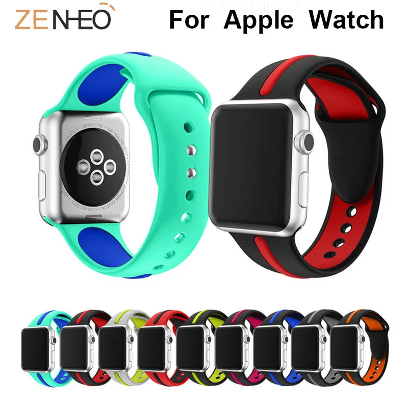 For Apple Watch Series 4/3/2/1 42mm 38mm 44mm 40mm Bracelet Watchbands Sport Colorful Two-tone Silicone Strap Band Wristband
For Apple Watch Series 4/3/2/1 42mm 38mm 44mm 40mm Bracelet Watchbands Sport Colorful Two-tone Silicone Strap Band Wristband