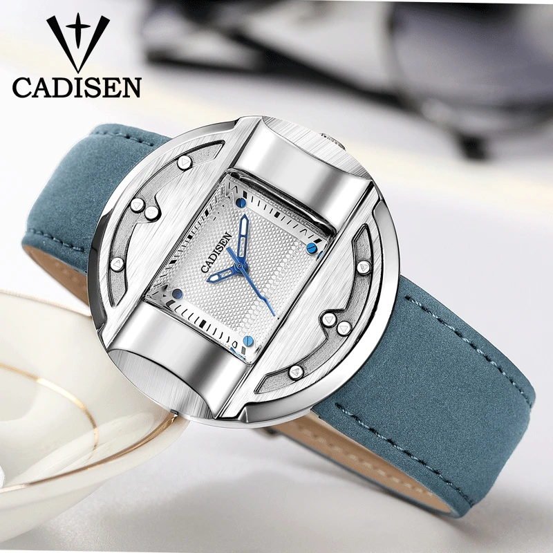 

Top Men Watch CADISEN New Creative Quartz Militray Sport Top Mens Fashion Leather Watches Male Wristwatches Relogio Masculino
