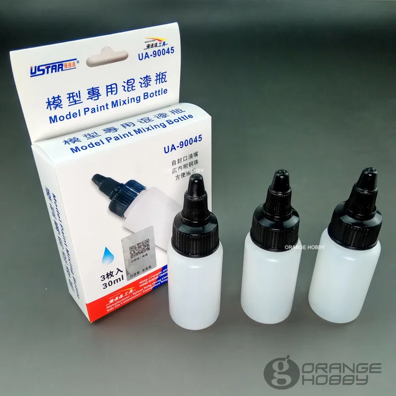 OHS Ustar UA 90045 90046 Model Paint Mixed Bottle Empty Paint Bottles 30ml-60ml with Mixing Ball Hobby Painting Tools Accessory
OHS Ustar UA 90045 90046 Model Paint Mixed Bottle Empty Paint Bottles 30ml-60ml with Mixing Ball Hobby Painting Tools Accessory