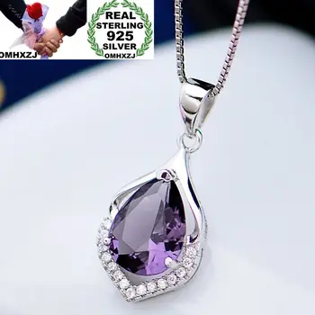 OMHXZJ Wholesale European Fashion Woman Girl Party Wedding Gift Amethyst Zircon 925 Sterling Silver Necklace Pendant Charm CA88
OMHXZJ Wholesale European Fashion Woman Girl Party Wedding Gift Amethyst Zircon 925 Sterling Silver Necklace Pendant Charm CA88