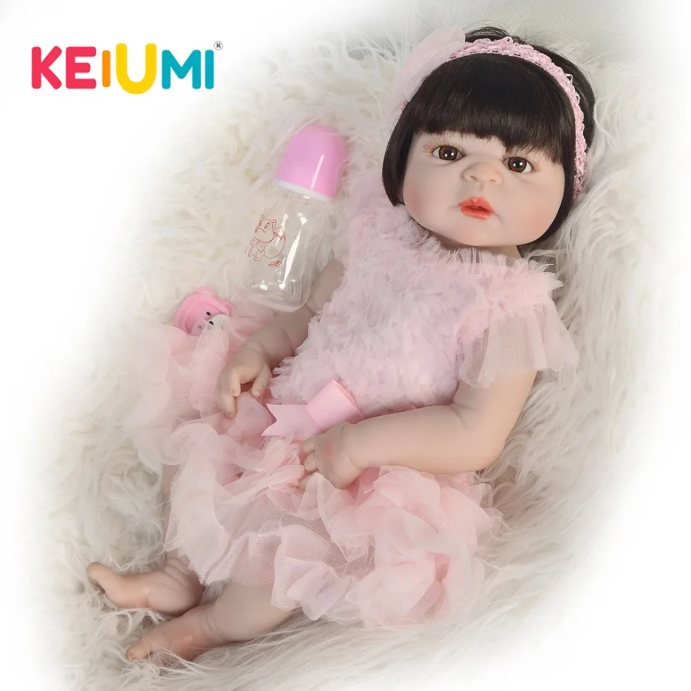 Фото KEIUMI 23 дюймовая кукла принцессы детская игрушка полностью виниловая Реалистичная