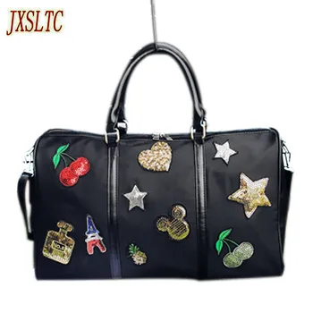 2018 Fashion sequins Travel Luggage duffle Bags Large Capacity WaterProof Folding Bag Woman Nylon Shoulder Bags Travel Handbags
2018 Fashion sequins Travel Luggage duffle Bags Large Capacity WaterProof Folding Bag Woman Nylon Shoulder Bags Travel Handbags