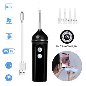 Wifi Ear Endoscope Ear Camera 3.9/4.3/5.5mm Lens for PC Phone 1.0 Megapixel Inspecation Endoscope Camera with 6 LEDs Waterproof
Wifi Ear Endoscope Ear Camera 3.9/4.3/5.5mm Lens for PC Phone 1.0 Megapixel Inspecation Endoscope Camera with 6 LEDs Waterproof