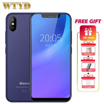 

Blackview A30 5.5inch Smartphone Android 8.1 Quad Core 2GB ROM 16GB MTK6580A RAM 8MP+5MP Face ID Dual SIM WCDMA 3G Mobile Phones