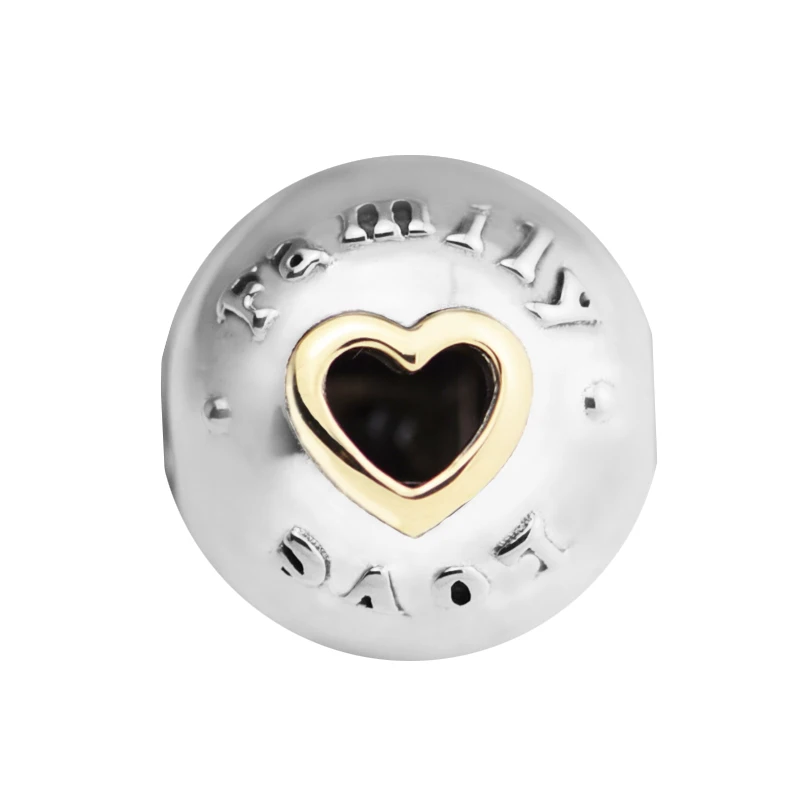 Fits Pandora Bracelets Family & Love Clips Silver Beads with 14K Real Gold Heart 100% 925 Sterling Silver Jewelry DIY Charms
Fits Pandora Bracelets Family & Love Clips Silver Beads with 14K Real Gold Heart 100% 925 Sterling Silver Jewelry DIY Charms