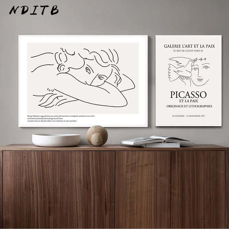 Picasso Matisse Art Line Drawing Poster Abstract Minimalist Wall Art Canvas Print Famous Painting Moder Decorative Picture
Picasso Matisse Art Line Drawing Poster Abstract Minimalist Wall Art Canvas Print Famous Painting Moder Decorative Picture