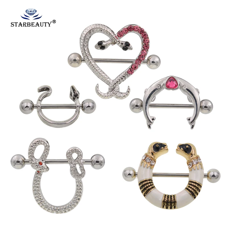 1Pair Body Piercing Jewelry One Pair Snake Shaped Piercing Ring Surgical Steel Nipple Barbell Ring For Women Girls Gifts
1Pair Body Piercing Jewelry One Pair Snake Shaped Piercing Ring Surgical Steel Nipple Barbell Ring For Women Girls Gifts