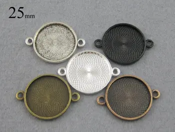 25 Pieces 25mm Round Pendant Connectors, Dual Loop Round Pendant Settings - Silver, Bronze, Copper, Antique Silver, Blacktheof
25 Pieces 25mm Round Pendant Connectors, Dual Loop Round Pendant Settings - Silver, Bronze, Copper, Antique Silver, Blacktheof