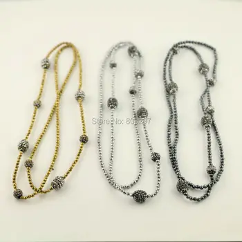 5 Strands Pave Crystal Rhinestone Beads Gem stone Necklace, with 3mm Black Hematite Necklace, Jewelry Beaded Necklace
5 Strands Pave Crystal Rhinestone Beads Gem stone Necklace, with 3mm Black Hematite Necklace, Jewelry Beaded Necklace