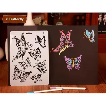 Beautiful Butterfly Theme Stencils for DIY Scrapbooking Plastic Ruler Photo Album Decor Hollow Template Drawing Painting Tools
Beautiful Butterfly Theme Stencils for DIY Scrapbooking Plastic Ruler Photo Album Decor Hollow Template Drawing Painting Tools